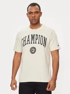 Koszulki męskie - Champion T-Shirt 219852 Beżowy Comfort Fit - miniaturka - grafika 1
