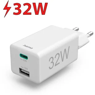 Hama Ładowarka sieciowa Mini 32W PD Qualcomm QuickCharge 201691 - Ładowarki do telefonów - miniaturka - grafika 1