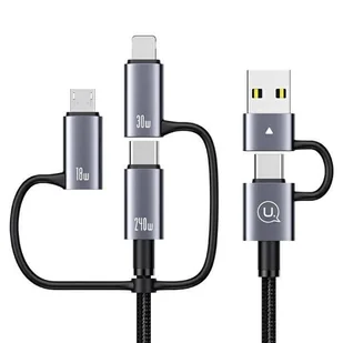 USAMS Kabel 240W 6w1 Fast charging 1,2m Data Cable Aluminium Alloy Sufeng Seria 2M (SJ737) - Kable USB - miniaturka - grafika 1