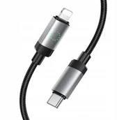 Kable USB - Kabel USB C do Lightning Hoco PD 27W 1 m X117 czarny - miniaturka - grafika 1