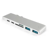 Kable komputerowe i do monitorów - Multiport USB-C na 2x USB, 2x USB-C, Czytnik kart - miniaturka - grafika 1