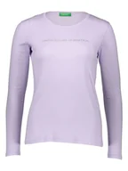 Koszulki i topy damskie - Benetton Koszulka w kolorze fioletowym - miniaturka - grafika 1