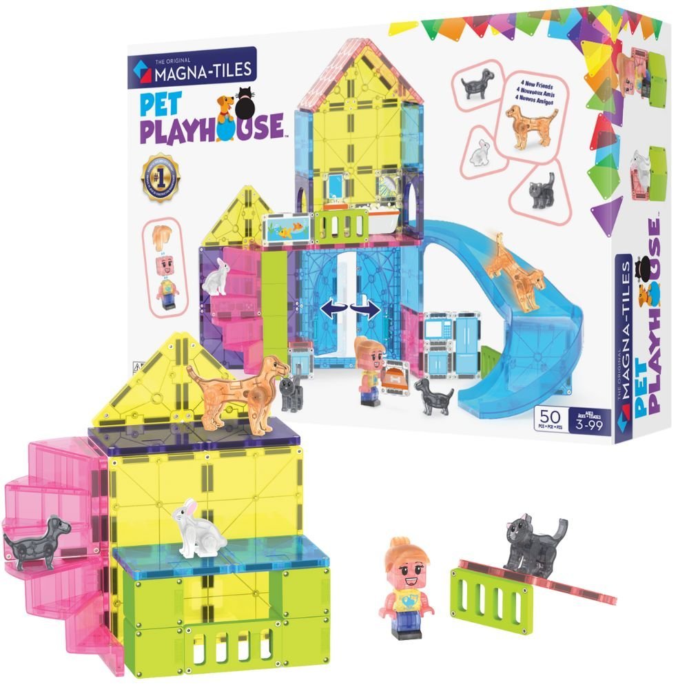 Magnetyczne klocki konstrukcyjne MAGNA-TILES - Pet Playhouse 50 el.