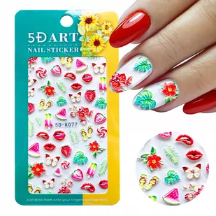 Naklejki 5d Do Zdobienia Paznokci Wzory Owoce Usta K077 - Ozdoby do paznokci - miniaturka - grafika 1