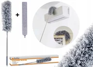 Miotły, szufle, mopy - SZCZOTKA TELESKOPOWA MIOTEŁKA DO SPRZĄTANIA KURZU ROZSUWANA 2w1 DŁUGA 2,5m - miniaturka - grafika 1