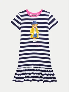 Polo Ralph Lauren Sukienka codzienna 313957382001 Granatowy Regular Fit - Sukienki i spódniczki dla dziewczynek - miniaturka - grafika 1