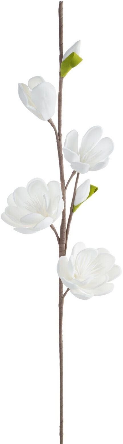 Eurofirany Sztuczna gałązka magnolii biała 82 cm komplet 6 szt