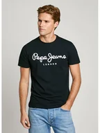 Koszulki męskie - Pepe Jeans Koszulka w kolorze czarnym - miniaturka - grafika 1