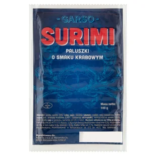Garso Paluszki surimi 100 g - Woda - miniaturka - grafika 1