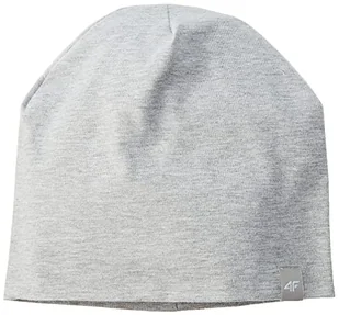 4F Dziewczęca czapka dziewczęca Jcad001, szara (Cold Light Grey Melange), rozmiar uniwersalny, szary (Cold Light Grey Melange), jeden rozmiar - Czapki damskie - miniaturka - grafika 1
