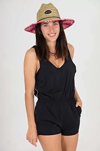 Hurley Damska sukienka w Coastal Tank Romper w stylu casualowym, czarna, rozmiar M UE CQ2519-010