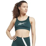 Biustonosze - Reebok Damski biustonosz sportowy z dużym logo - miniaturka - grafika 1