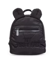 Plecaki szkolne i tornistry - Childhome plecak dziecięcy My First - pikowany czarny - miniaturka - grafika 1