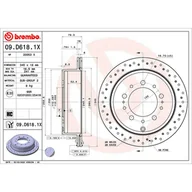 Tarcze hamulcowe - Tarcza hamulcowa BREMBO 09.D618.1X - miniaturka - grafika 1