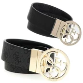 Paski - Guess Pasek Damski 2W1 Orlina Adj & Rev Pant Belt Czarny/Szary Clo R.L - miniaturka - grafika 1