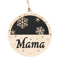 Bombki - Bombka Śnieżynki Mama Czerń 8Cm - miniaturka - grafika 1