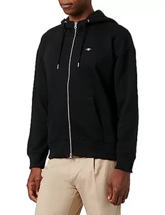 GANT Rel Shield Zip damska bluza z kapturem, czarny, XS - Bluzy damskie - miniaturka - grafika 1