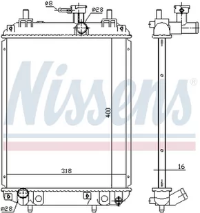 NISSENS Chłodnica, układ chłodzenia silnika NISSENS 617549 617549 - Części motocyklowe - miniaturka - grafika 1