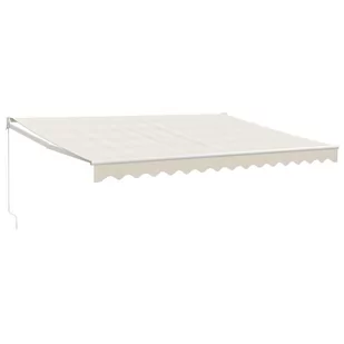 Zwijana markiza, kremowa, 4,5x3 m, tkanina i aluminium Lumarko! - Markizy - miniaturka - grafika 3