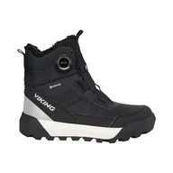 Śniegowce damskie - Viking Expower Warm GTX Boa śniegowce unisex dla dzieci, Czarny, 34 EU - miniaturka - grafika 1