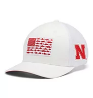 Czapki damskie - Columbia Unisex Collegiate PFG siatka ryba flaga czapka z daszkiem Neb — Biały XL - miniaturka - grafika 1