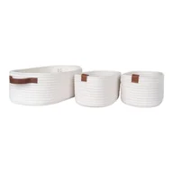 Kosze wiklinowe - Tekstylne koszyki do łazienki zestaw 3 szt. 35x25x13 cm Jarana – House Nordic - miniaturka - grafika 1