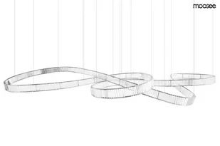MOOSEE lampa wisząca WAVE 380 chrom - Lampy sufitowe - miniaturka - grafika 1