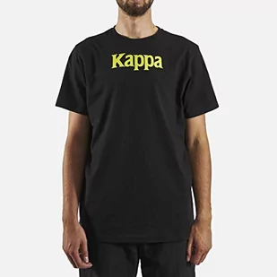 Kappa Męski T-shirt Runis czarny czarny/zielony/szary S 311BHUW_A00_S - Koszulki męskie - miniaturka - grafika 1
