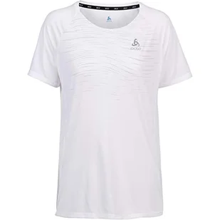 Odlo Odlo T-shirt damski S/S Crew Neck Essential Print T-Shirt wielokolorowa White - Graphic Ss21 S 313401 - Koszulki i topy damskie - miniaturka - grafika 1