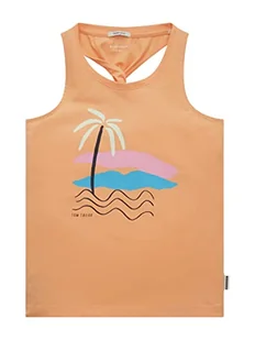 TOM TAILOR Dziewczęta Top z nadrukiem 1031382, 29564 - Light Apricot Orange, 164 - Koszulki i topy damskie - miniaturka - grafika 1
