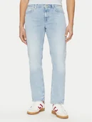 Spodnie męskie - Tommy Hilfiger Jeansy Denton MW0MW38813 Niebieski Straight Fit - miniaturka - grafika 1