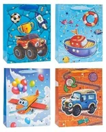 Opakowania i torebki na prezenty - Torebka ozdobna 18x23x8cm brokat mix Rozette - artykuł papierniczy - miniaturka - grafika 1