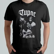 Koszulki męskie - Czarna Koszulka T-shirt Męski Z Nadrukiem 2pac Tupac Thug life r. L #2 - miniaturka - grafika 1