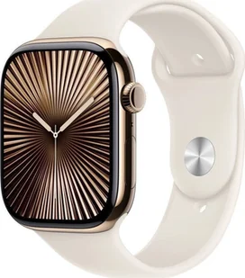 Apple Watch 10 GPS + Cellular 46mm Gold Titanium M/L Biały MWYY3QF/A - Smartwatch - miniaturka - grafika 1
