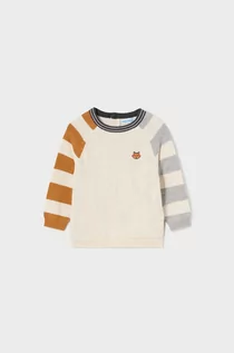 Swetry dla chłopców - Mayoral sweter niemowlęcy kolor beżowy lekki - grafika 1