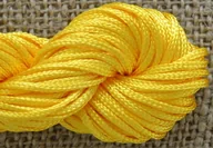 Półfabrykaty do biżuterii - [73841] Sznurek nylonowy 1mm żółty 5m - miniaturka - grafika 1