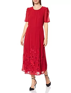 Sukienki - Desigual Damska sukienka casualowa Vest_yeniséi, czerwony, L - grafika 1
