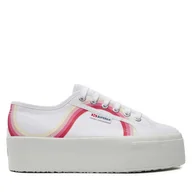 Trampki damskie - Tenisówki Superga Round Stripes 2790 S4128TW Biały - miniaturka - grafika 1