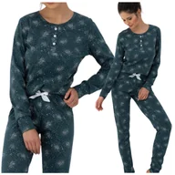 Piżamy damskie - Piżama Sensis ELLISON zielona - Roz. L - miniaturka - grafika 1