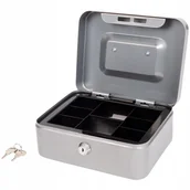 Sejfy i kasy pancerne - Metalowa Kasetka Duża Na Pieniądze Bilon Sejf XL 16x20x9cm Klucze Skarbonka - miniaturka - grafika 1