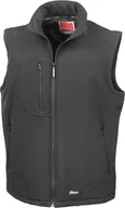 Bluzy męskie - Result Bluza męska 3-warstwowa Softshell R123X Czarny Czarny/czarny L - miniaturka - grafika 1