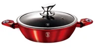 Garnki - Aluminiowy czerwony garnek z powłoką granitową W3-S74 - miniaturka - grafika 1