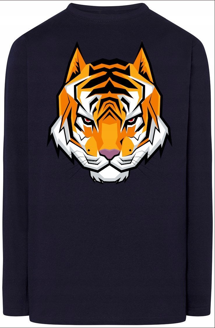 Tygrys Kolorowy Męska Modna Bluza Longsleeve R.4XL