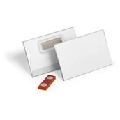 Identyfikatory - Identyfikator DURABLE 54x90mm z magnesem transparentny 824419 25szt. - miniaturka - grafika 1