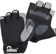 Rękawiczki rowerowe - Rękawiczki rowerowe Majestic Sport RAPID czarno-szare r XL - miniaturka - grafika 1
