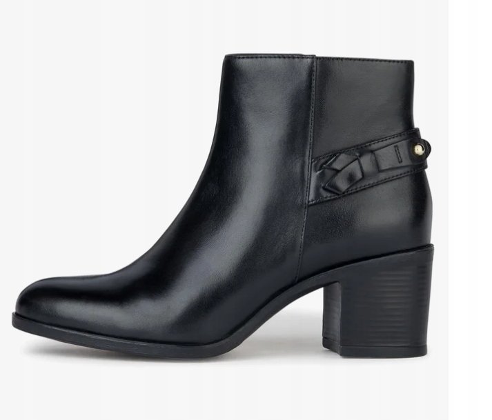 GEOX NEW ASHEEL BOTKI DAMSKIE CZARNE SKÓRZANE 36 J_A