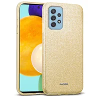 Etui i futerały do telefonów - Etui na telefon komórkowy Samsung Galaxy A52 4G / 5G brokatowe etui ochronne TPU, złote - miniaturka - grafika 1