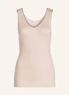 Koszulki i topy damskie - Hanro Top Cotton Seamless beige - miniaturka - grafika 1