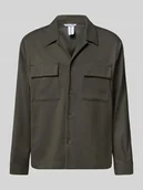 Koszule męskie - Kurtka koszulowa o kroju regular fit z kołnierzem z połami - miniaturka - grafika 1