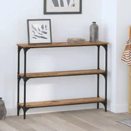 Konsole i sekretarzyki - vidaXL Konsola Stare drewno 100 x 22.5 x 75 cm Materiał drewnopochodny - miniaturka - grafika 1